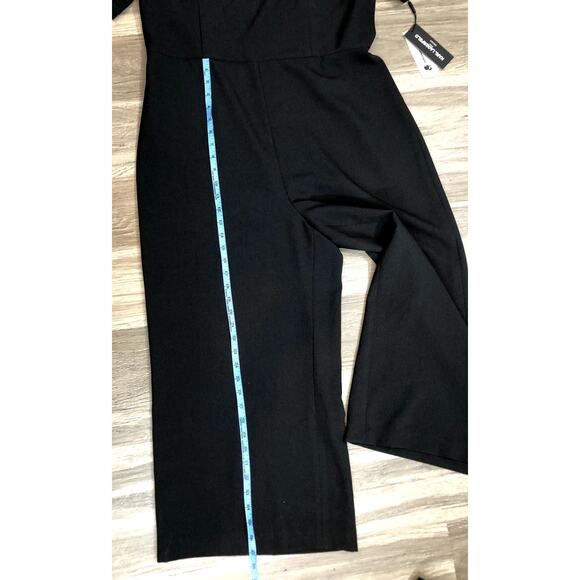 Karl Lagerfeld Paris Womens Black V-Neck Jumpsuit  Size 16 -NWT - Picture 6 of 11